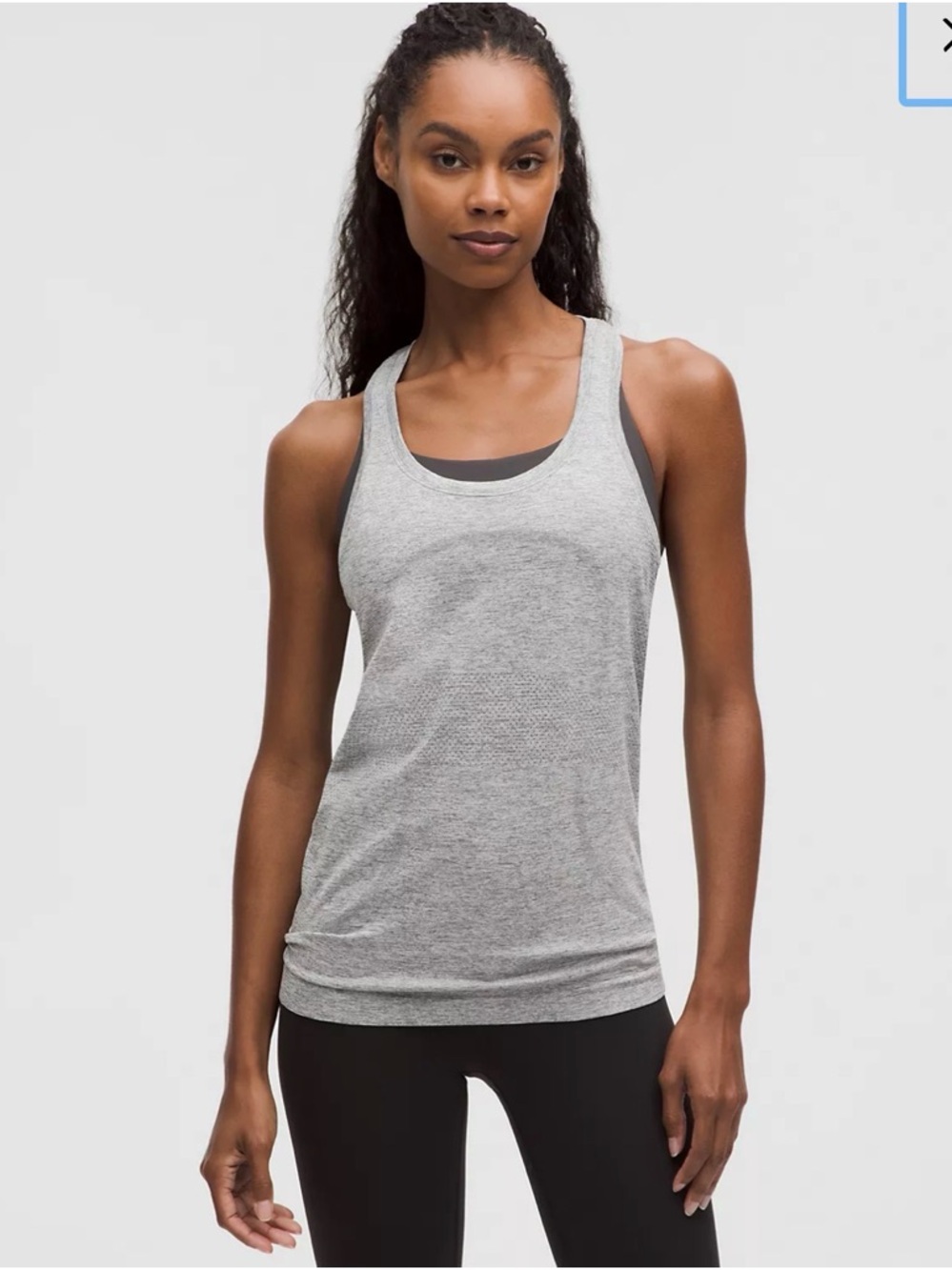 Lululemon Swiftly Tech Racerback Tank Top hip length gray size 4 like new